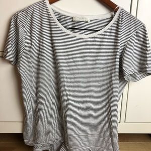 Zara Cotton Striped Tee Size Large